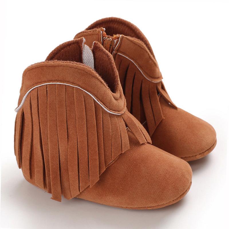 Fashion 0-1 year old baby shoes tassel decoration baby girl baby boots toddler shoes baby shoes