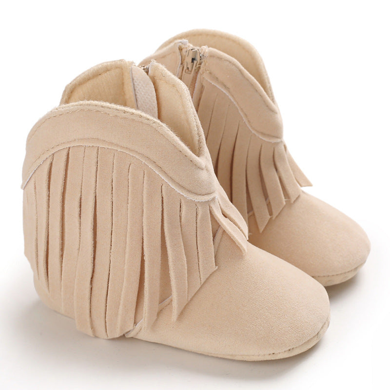 Fashion 0-1 year old baby shoes tassel decoration baby girl baby boots toddler shoes baby shoes