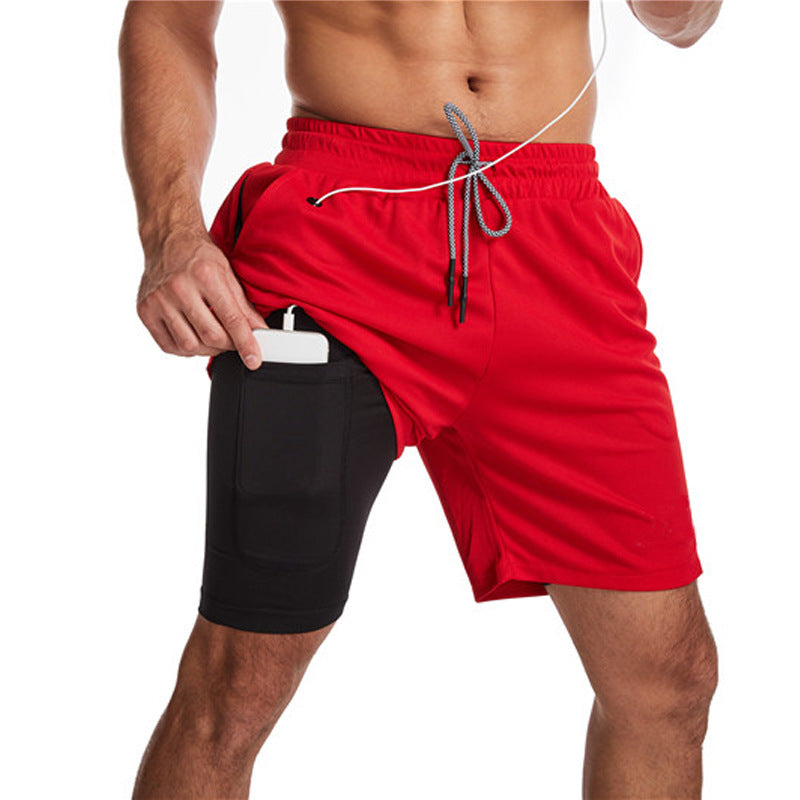 2020 Running Shorts Men Fitness Gym Training Sports Shorts Quick Dry Workout Gym Sport Jogging Double Deck Summer Men Shorts