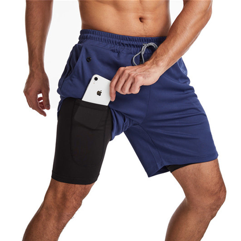 2020 Running Shorts Men Fitness Gym Training Sports Shorts Quick Dry Workout Gym Sport Jogging Double Deck Summer Men Shorts