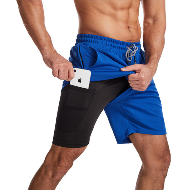 2020 Running Shorts Men Fitness Gym Training Sports Shorts Quick Dry Workout Gym Sport Jogging Double Deck Summer Men Shorts