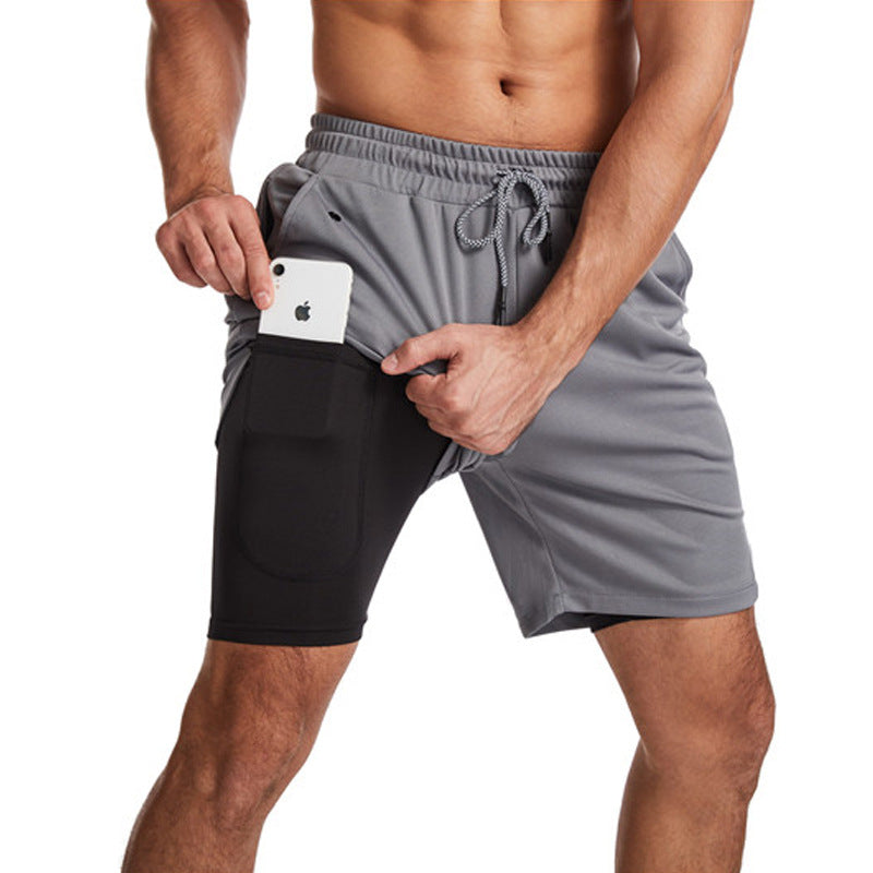 2020 Running Shorts Men Fitness Gym Training Sports Shorts Quick Dry Workout Gym Sport Jogging Double Deck Summer Men Shorts