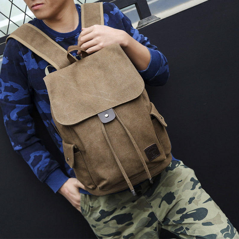 Fashion trendy backpack, unisex casual canvas travel backpack, high school student bag FM9116