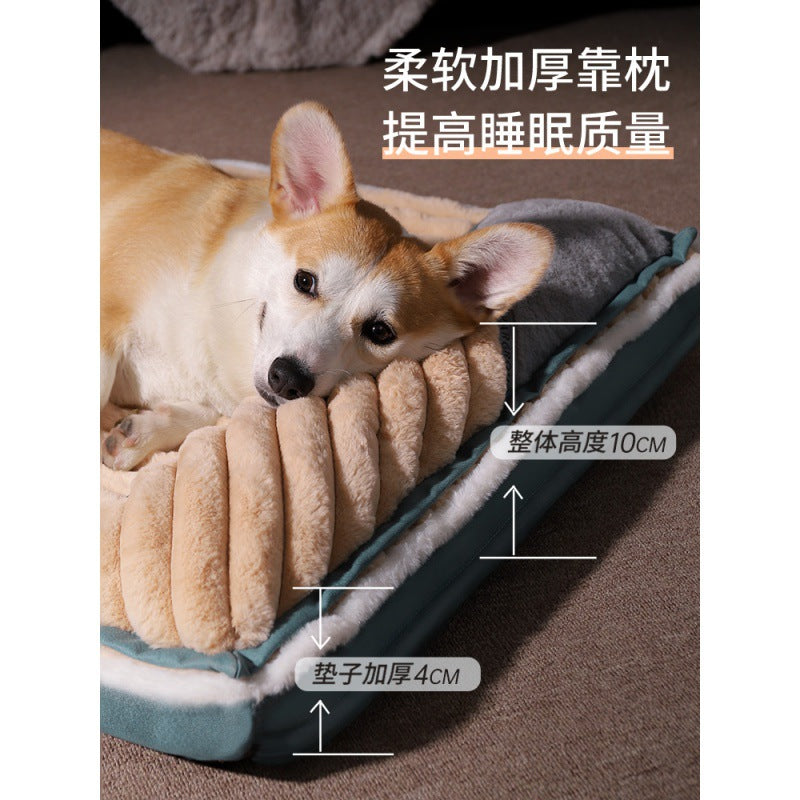 Removable and washable dog mat dog sleeping pad for sleeping in winter warm winter anti-tear and bite mattress kennel pad for pets