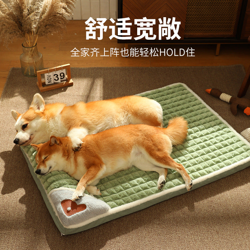 Pet bed dog mat winter thickened dog mat warm and comfortable pet mat cat mat cross-border wholesale