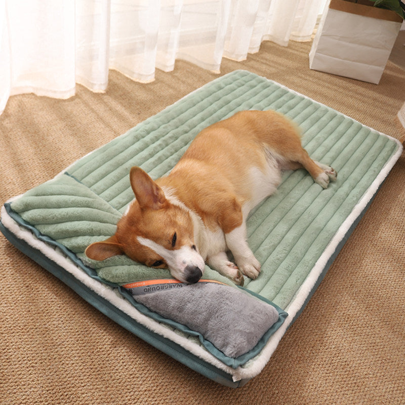 Removable and washable dog mat dog sleeping pad for sleeping in winter warm winter anti-tear and bite mattress kennel pad for pets