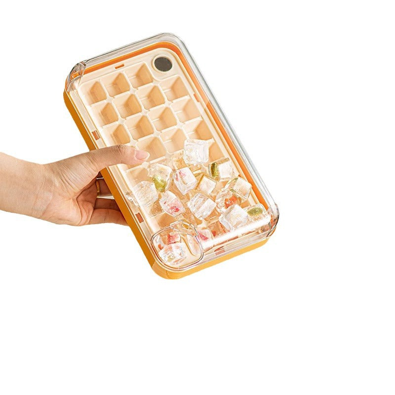 Pressed ice cube mold new summer home food grade ice tray large capacity ice box ice storage artifact mold