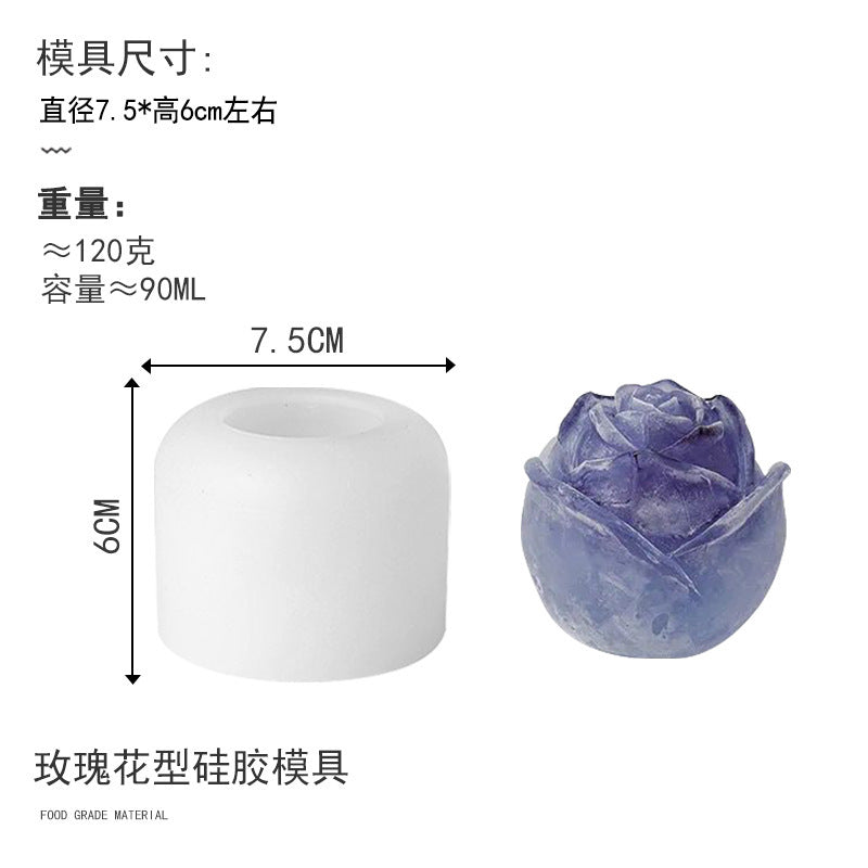 Rose silicone ice cube mold creative ice cream cola coffee foreign wine ice mold rose ice tray ice ball grinder