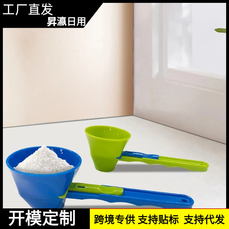 New Mess Free Measuring Funnel Creative protein powder sliding spoon egg yolk separation funnel