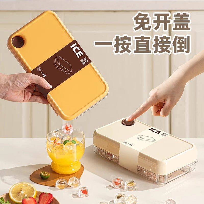 Pressed ice cube mold new summer home food grade ice tray large capacity ice box ice storage artifact mold