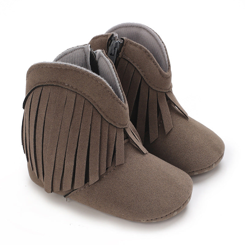 Fashion 0-1 year old baby shoes tassel decoration baby girl baby boots toddler shoes baby shoes