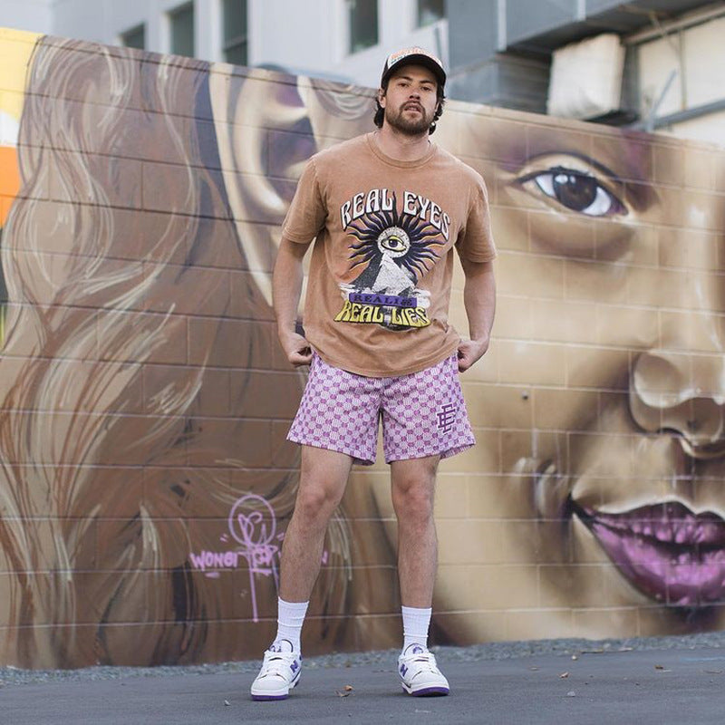 American fitness shorts muscular men sports quarter pants European and American shorts sports fitness shorts basketball shorts