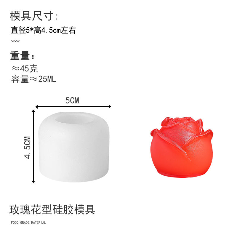 Rose silicone ice cube mold creative ice cream cola coffee foreign wine ice mold rose ice tray ice ball grinder